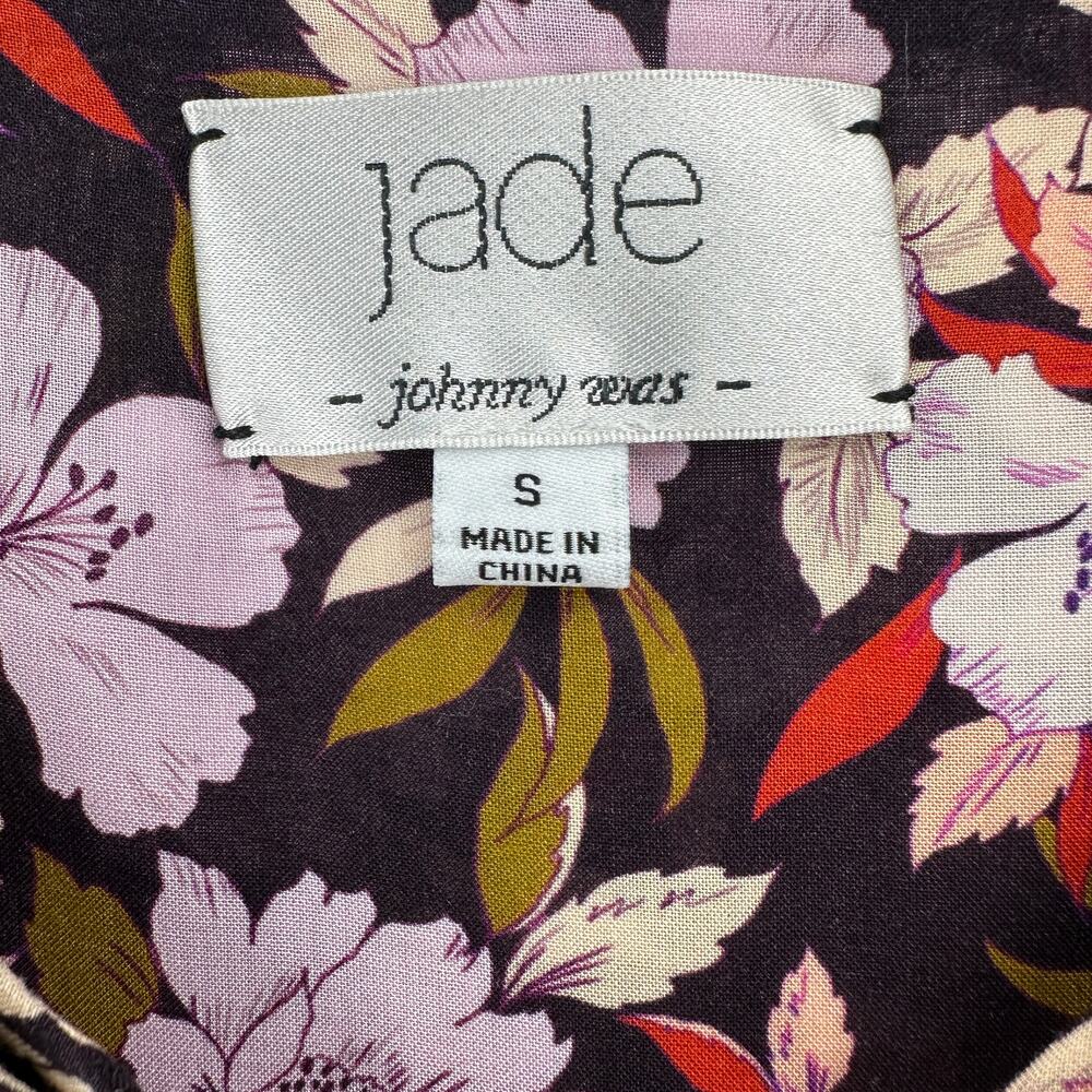 Johnny Was Jade Ameesha Multi Floral Peasant 3/4 Sleeve Blouse Size Small - Picture 8 of 10